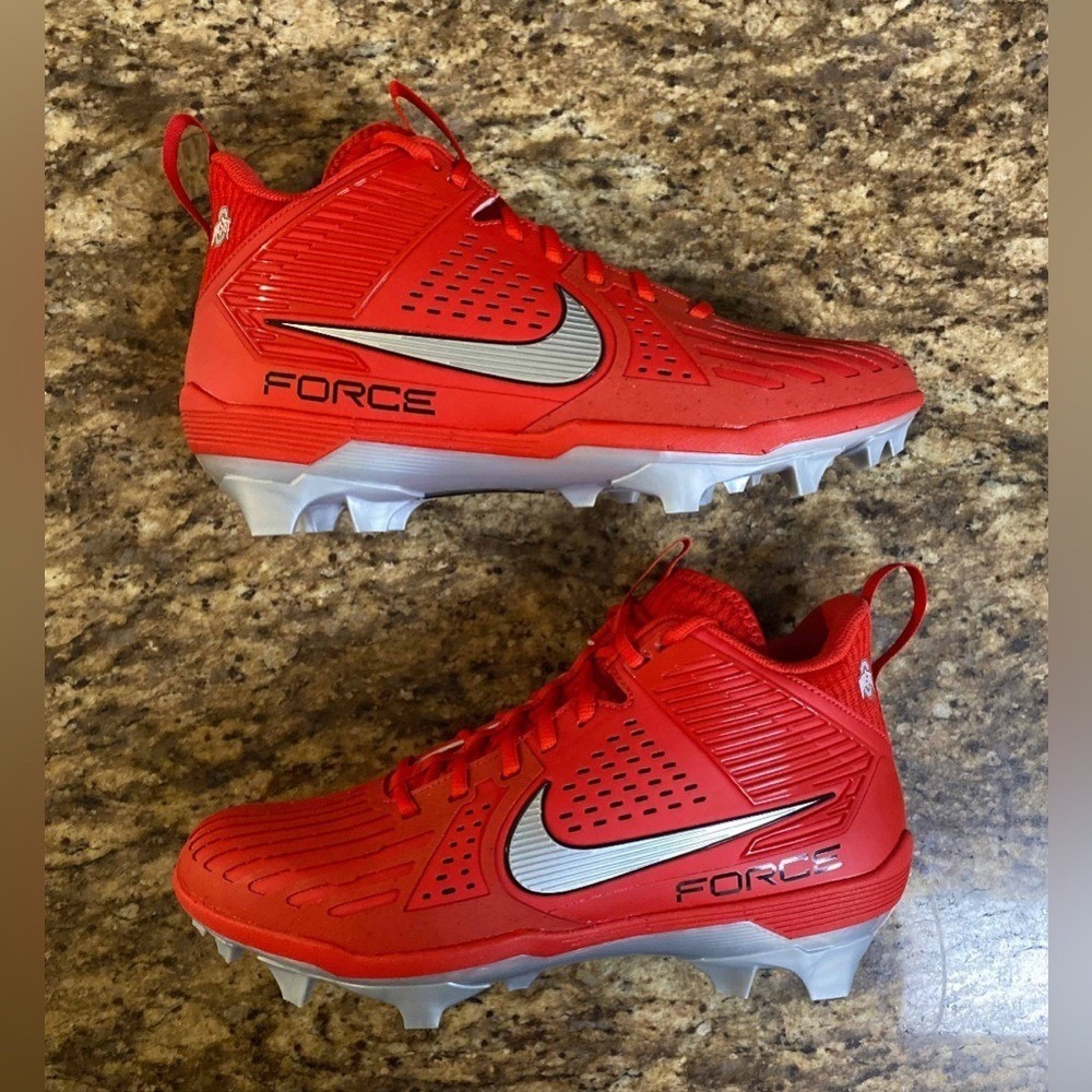 Men 11.5 Nike Force Savage Pro 3 Football‎ Cleats PE Ohio State Player Exclusive